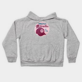 Minneapolis Millerettes • AAGPBL Hat Kids Hoodie